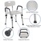 Emma and Oliver 300 Lb. Capacity Quick Release Back & Arm Shower Chair